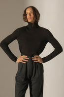 Pull Col Roulé - Ashley - Noir