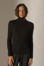 Jersey Cuello Vuelto - Ashley - Negro