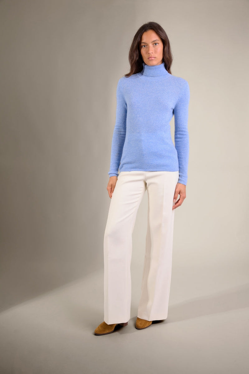 Pull Col Roulé - Ashley - Sky