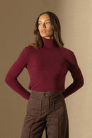 Pull Col Roulé - Ashley - Bordeaux