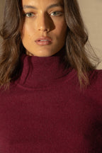 Roll Neck Jumper - Ashley - Bordeaux