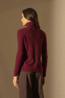 Pull Col Roulé - Ashley - Bordeaux