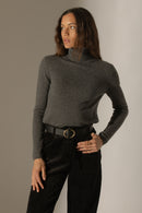 Pull Col Roulé - Ashley - Anthracite Chiné