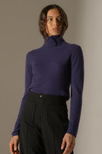 Pull Col Roulé - Ashley - Purple