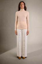 Pull Col Roulé Ashley - Sable