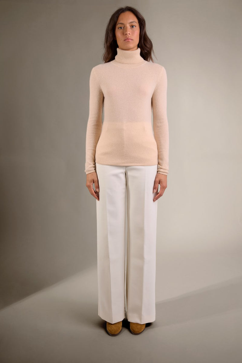 Pull Col Roulé - Ashley - Sable