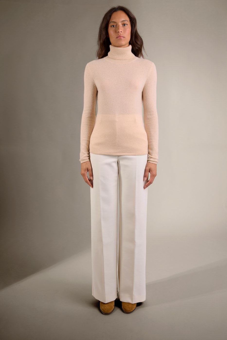 Roll-Neck Jumper - Ashley - Sand