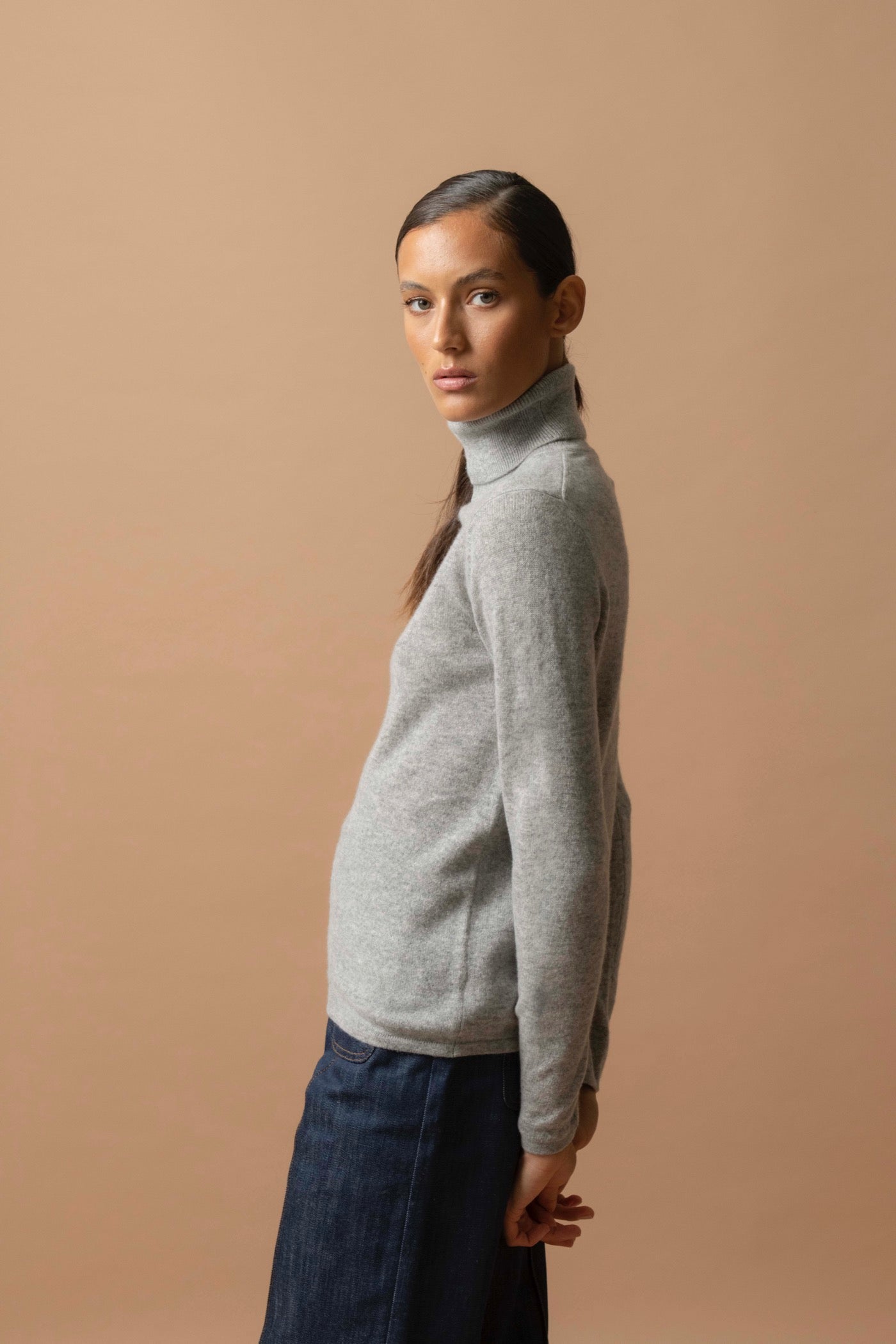 Jersey de Cuello Vuelto - Ashley - Nuage Chiné