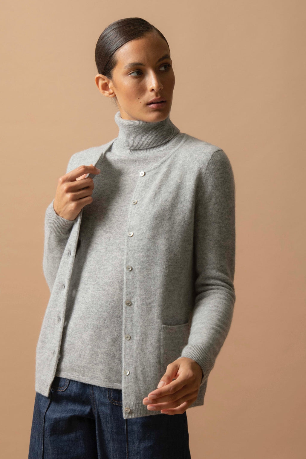 Jersey de Cuello Vuelto - Ashley - Nuage Chiné