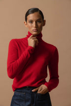 Roll-Neck Jumper - Ashley - Red