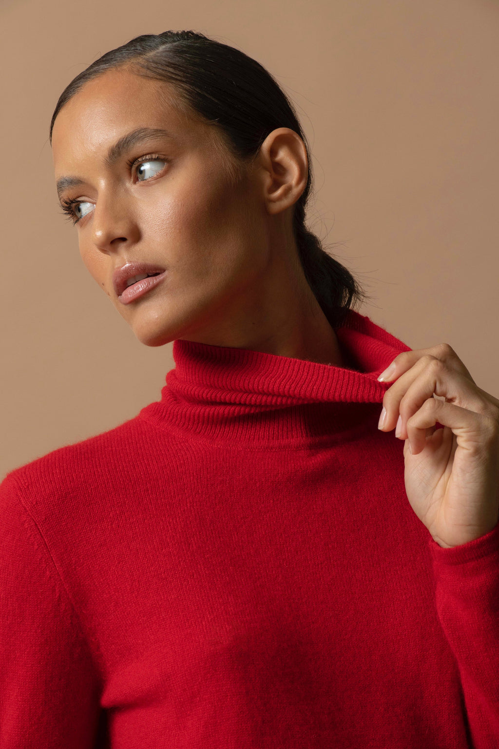 Roll-Neck Jumper - Ashley - Red