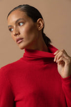 Roll-Neck Jumper - Ashley - Red