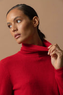 Pull Col Roulé - Ashley - Rouge
