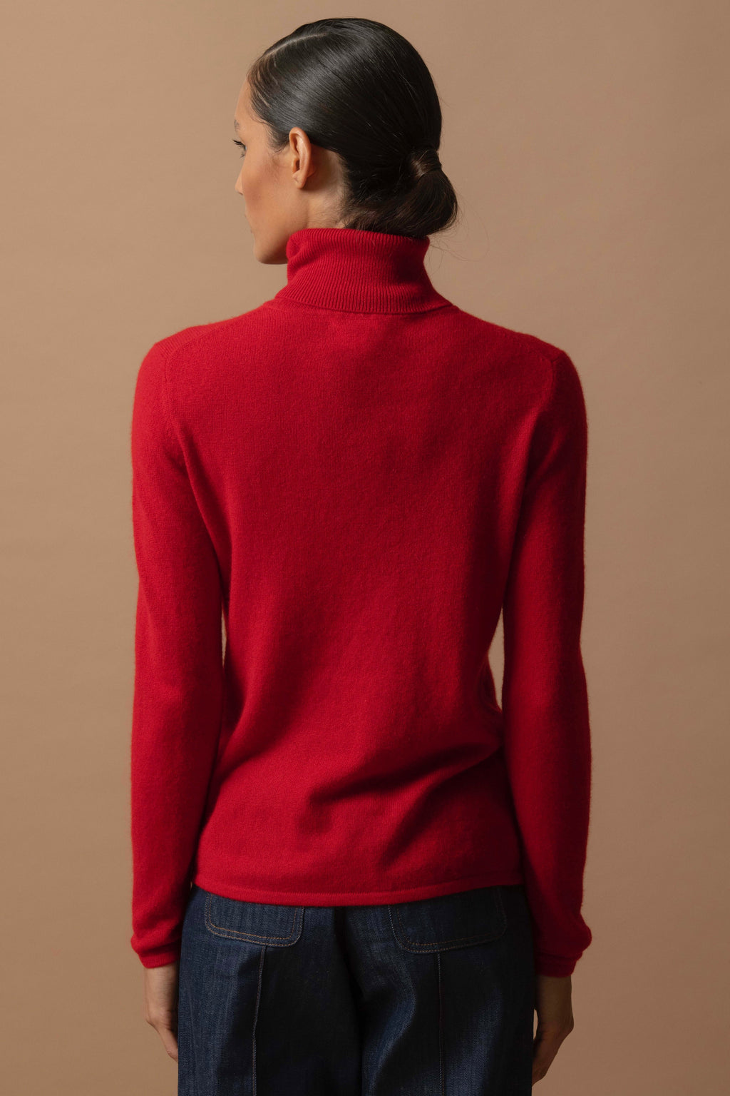 Roll-Neck Jumper - Ashley - Red