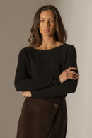 Pull Col Bateau - Megan - Noir