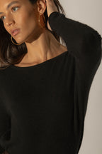 Pull Col Bateau Megan - Noir