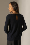 Pull Col Bateau Goutte Dos - Leslie - Navy