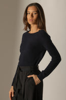 Pull Col Bateau Goutte Dos - Leslie - Navy
