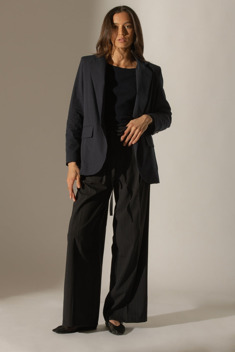 Pull Col Bateau Goutte Dos - Leslie - Navy