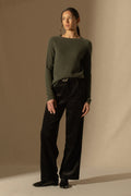 Crew Neck Jumper - Whitney - Khaki