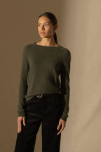 Crew Neck Jumper - Whitney - Khaki
