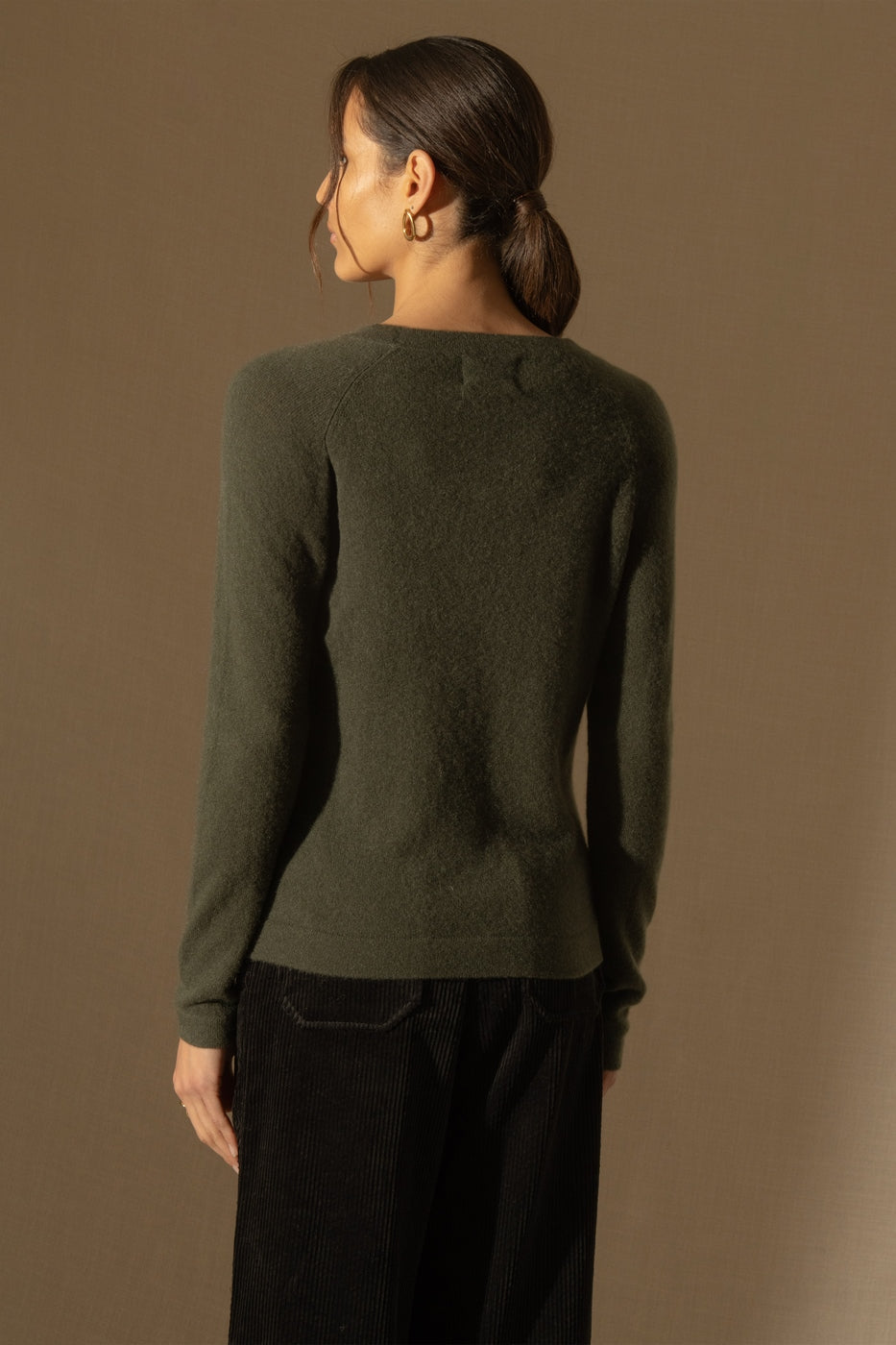 Crew Neck Jumper - Whitney - Khaki