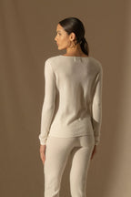 Pull Col Rond Oprah - Ivoire