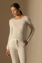 Pull Col Rond Oprah - Ivoire