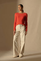 Pull Col Rond Oprah - Orange