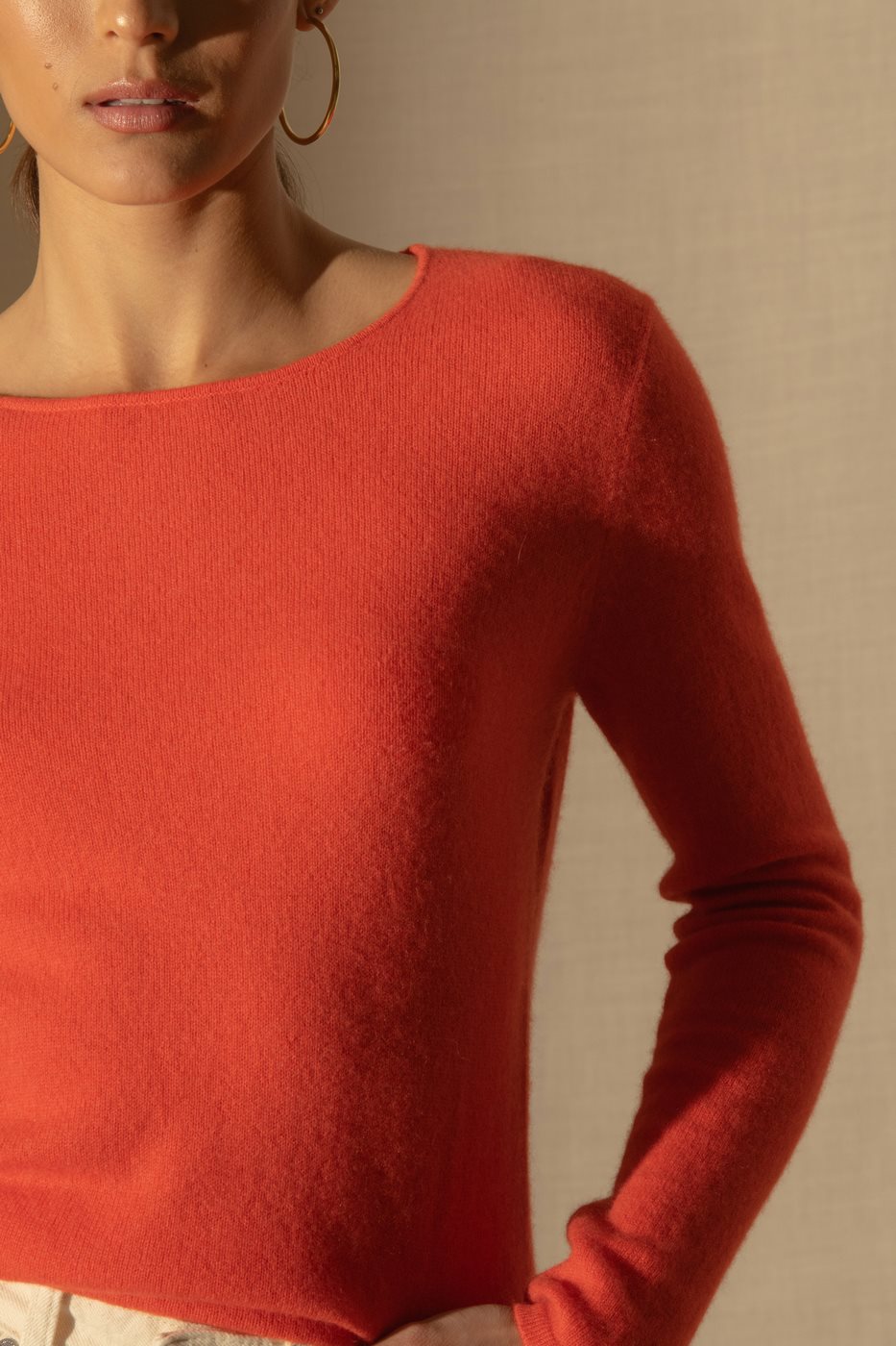 Pull Col Rond Oprah - Orange