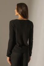 Pull Col Rond Oprah - Noir