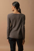 Round Neck Jumper - Oprah - Heathered Taupe