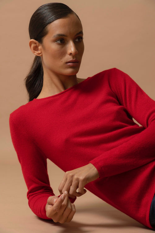 Pull Col Rond - Oprah - Rouge