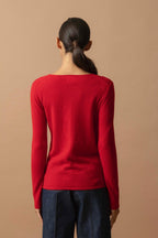 Round-Neck Jumper - Oprah - Red