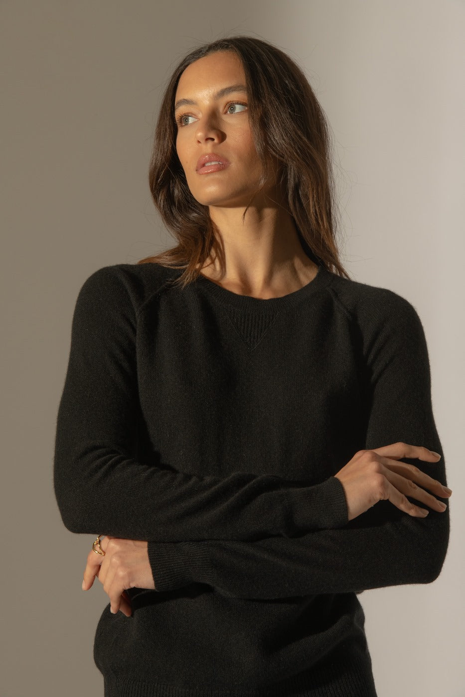 Round-Neck Jumper - Wilma - Black