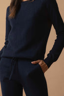Round Neck Sweater - Wilma - Navy