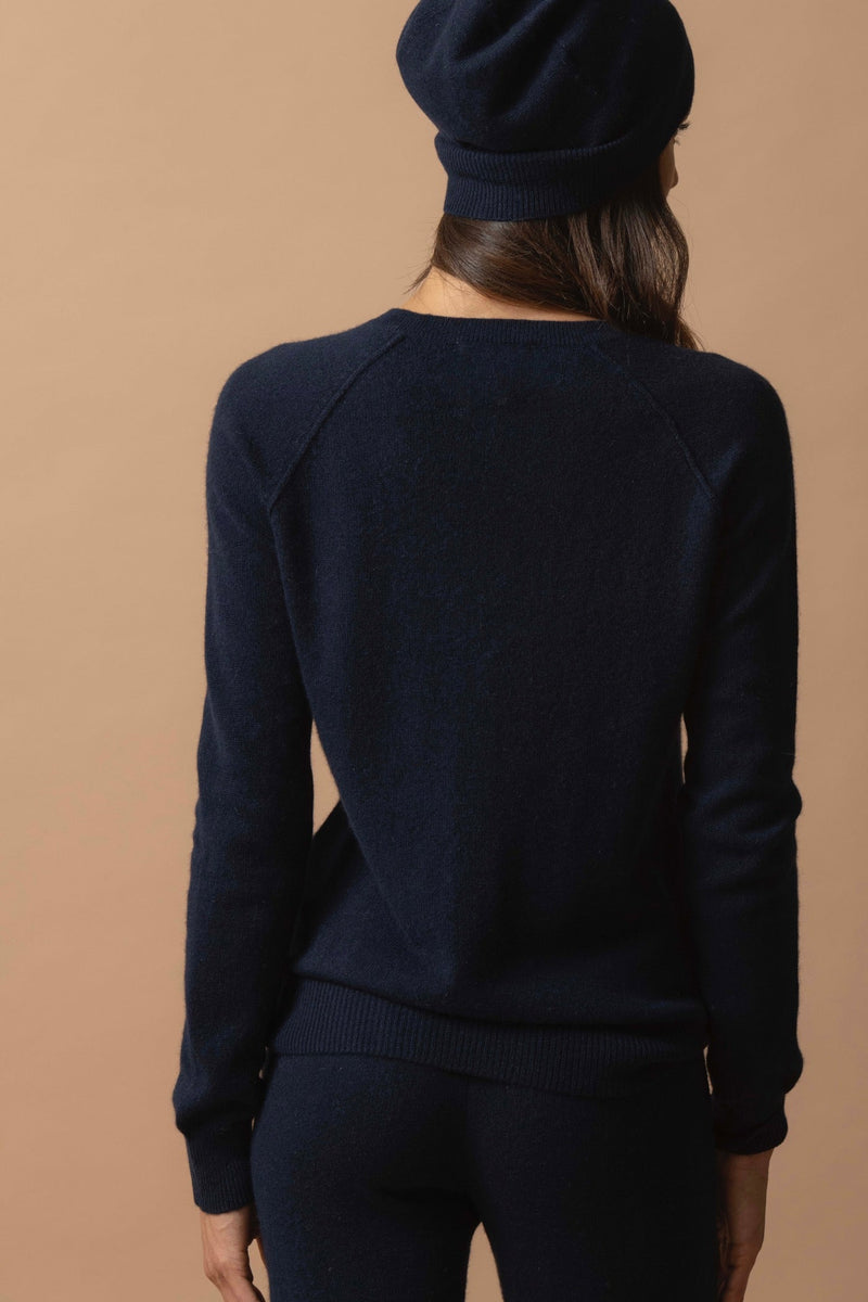 Round Neck Sweater - Wilma - Navy