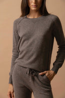 Pull Col Rond - Wilma - Taupe Chiné