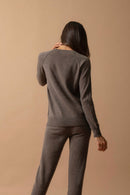 Pull Col Rond - Wilma - Taupe Chiné