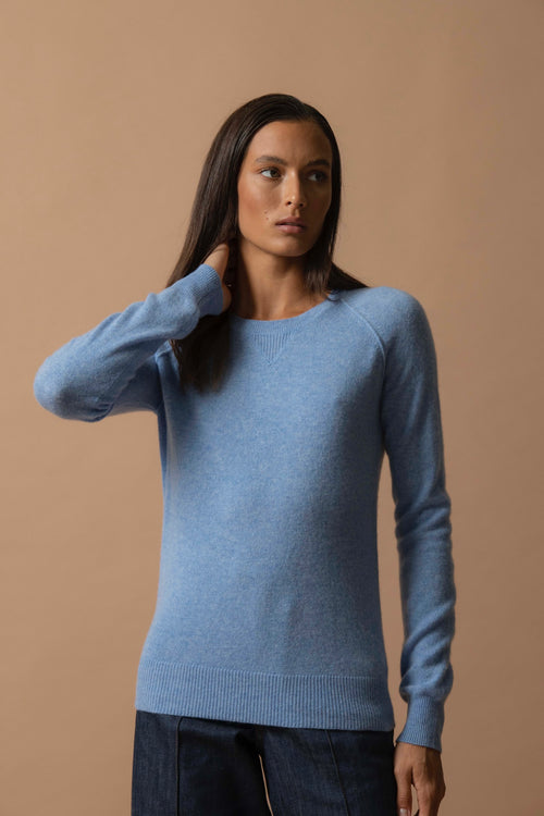 Pull Col Rond - Wilma - Sky