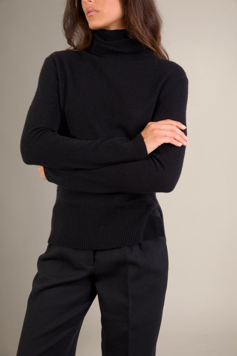 Pull Col Roulé - Tracy - Noir