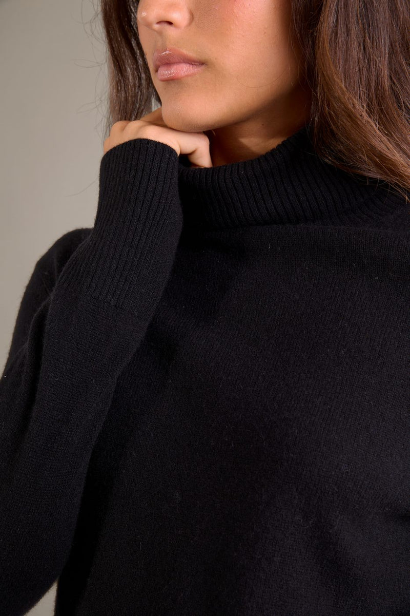 Pull Col Roulé - Tracy - Noir