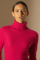 Pull Col Roulé - Tracy - Fuchsia