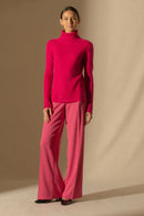 Pull Col Roulé - Tracy - Fuchsia