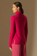 Pull Col Roulé - Tracy - Fuchsia
