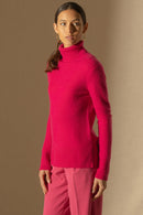 Pull Col Roulé - Tracy - Fuchsia