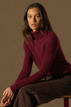 Pull Col Roulé Tracy - Bordeaux