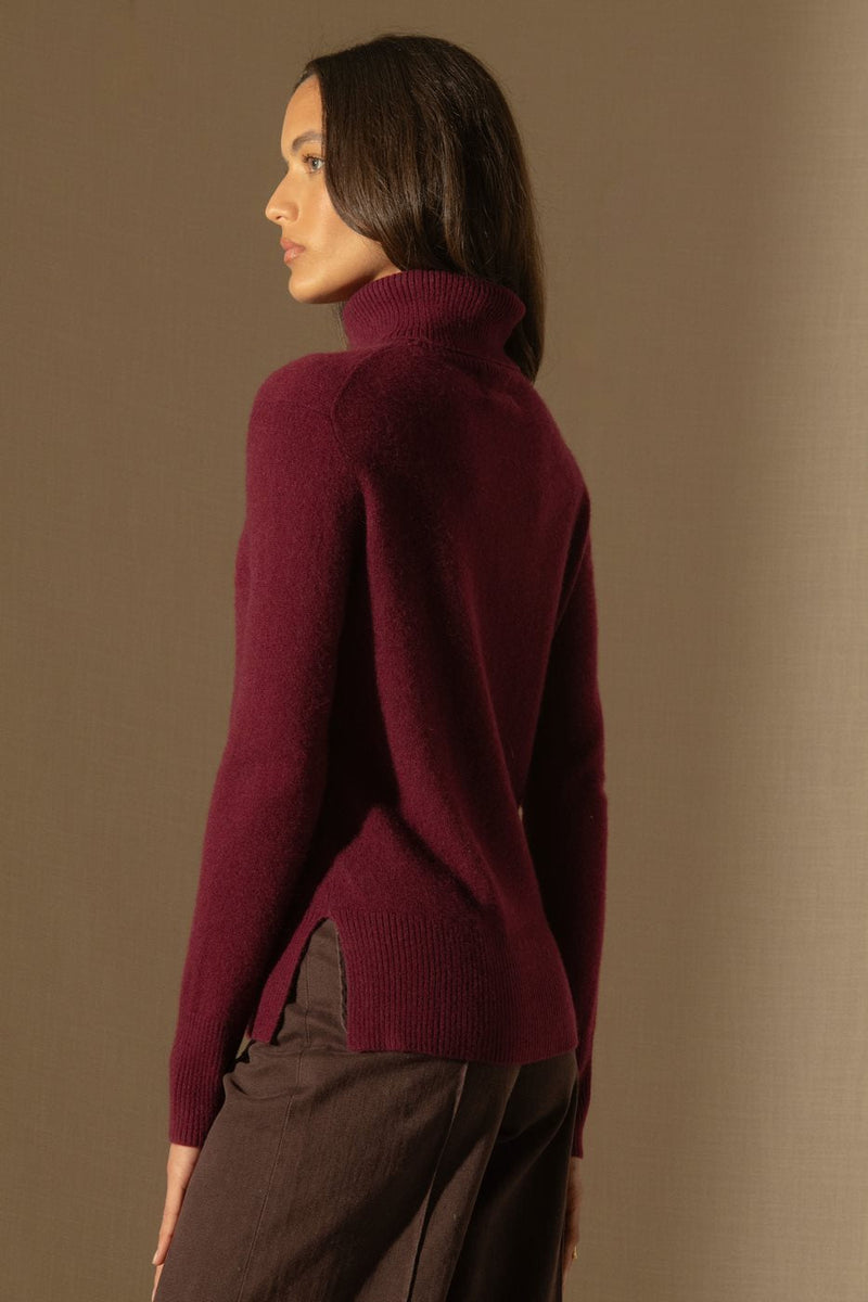 Pull Col Roulé - Tracy - Bordeaux