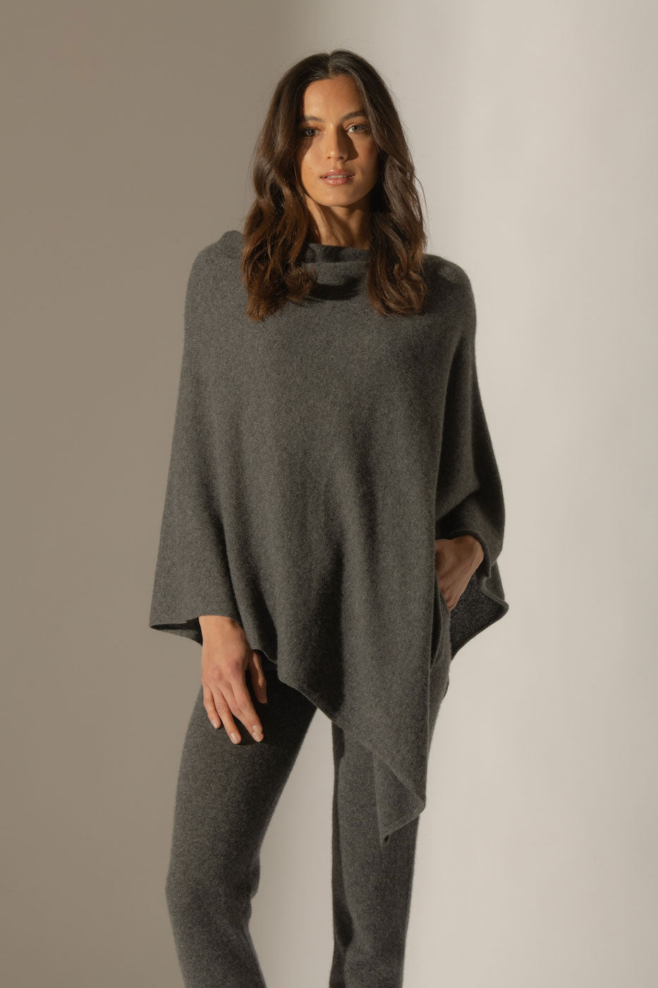 Poncho Tamara - Anthracite Chiné