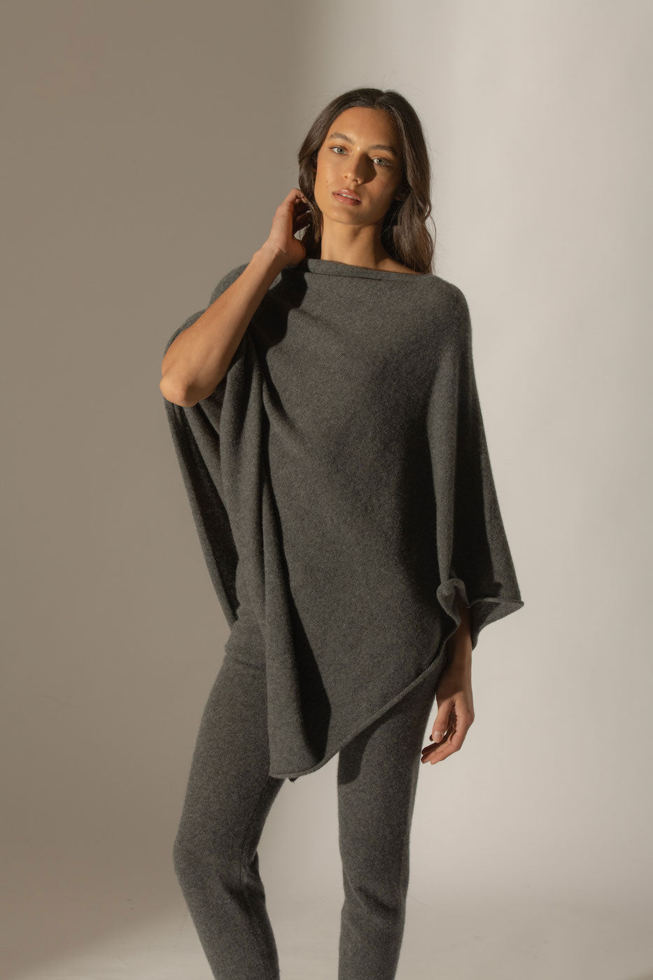 Poncho Tamara - Anthracite Chiné